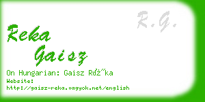 reka gaisz business card